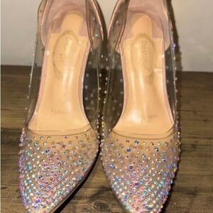 Ostralon Crystal Embellished Heels - Pink